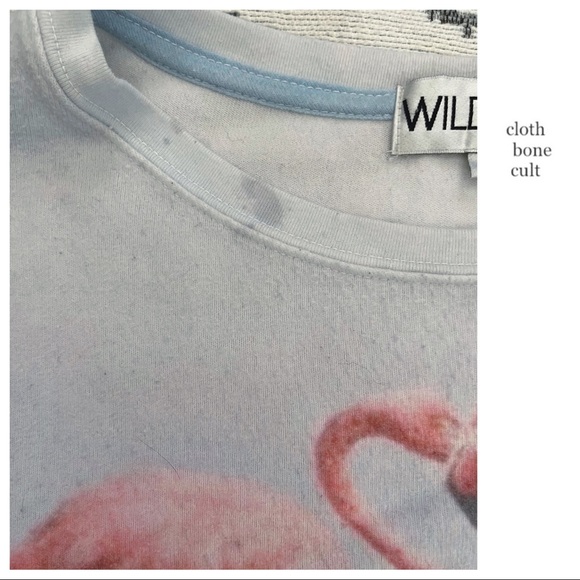 WILDFOX 💋🦊 Flamingo Heart SWEATSHIRT - Picture 4 of 7